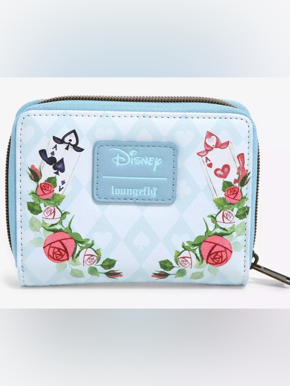 NWT Loungefly Disney Alice In Wonderland Roses Mini Zipper Wallet Anime RARE - Picture 2 of 6